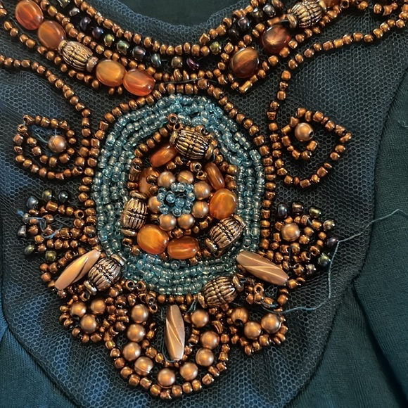 Studio Y Multicolored Embellished V-Neck Tank Top - Picture 6 of 6